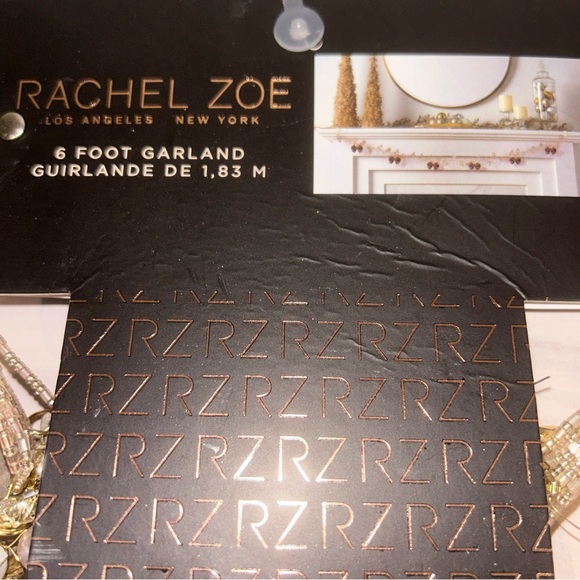Rachel Zoe Gold & Pearl Beaded Bow Garland 6 Feet Christmas Mantel Tree Decor - Picture 4 of 4
